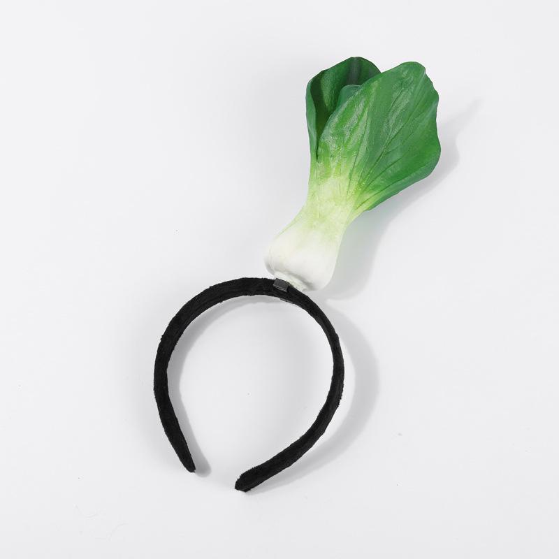 Креативные 3D-ободки для волос с овощами: Аксессуары для волос из моркови, перца, баклажана и зеленых овощей для женщин