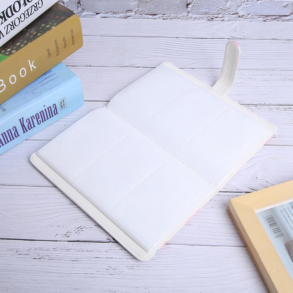 Peach Pattern 3 Inch 96 Pockets PU Leather Instant Photo Album Picture Case for Instax Mini8 9 7s 25 70 90 Camera Photo