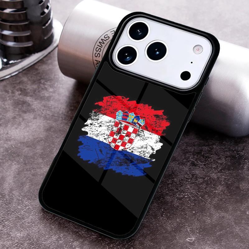 Чехол для телефона с принтом флага Хорватии Для iPhone 17 16 15 14 13 12 11 Pro Max Plus 17Air Мягкий силиконовый чехол