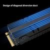Продвинутое решение для охлаждения M.2 2280 NVMe накопителя. Оптимизированная конструкция воздушных потоков снижает рабочие температуры на 5-30 ℃
