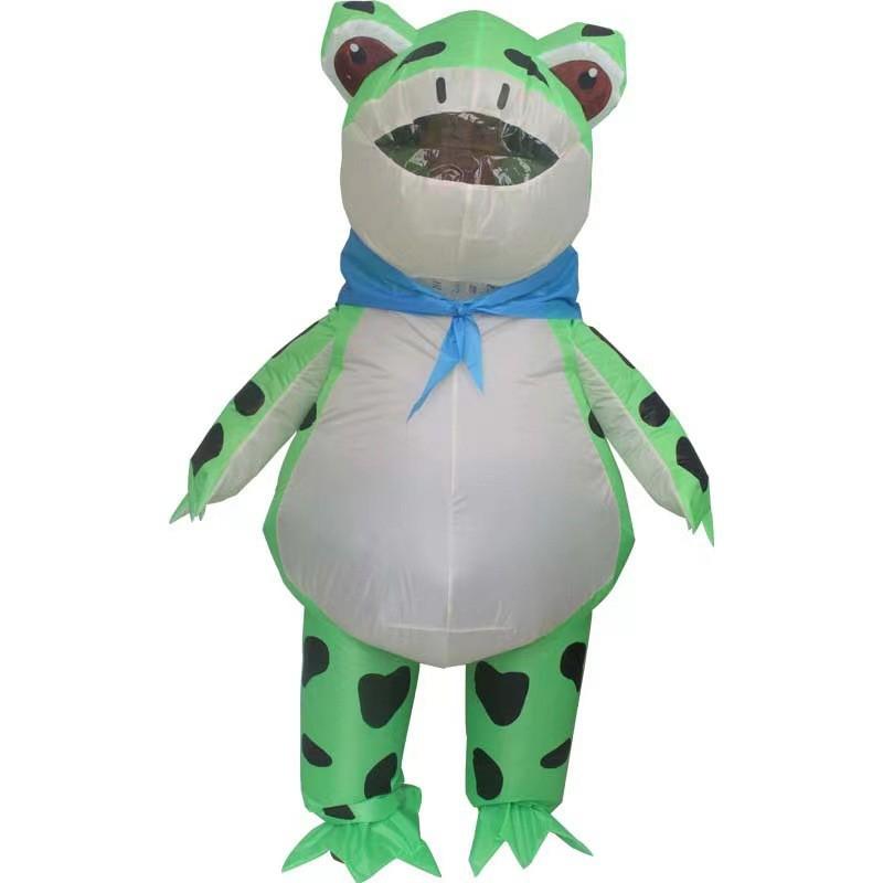 Inflatable Frog Costume Adult Kids Green Red Pink Cartoon Character Suit Party Cosplay Birthday Event