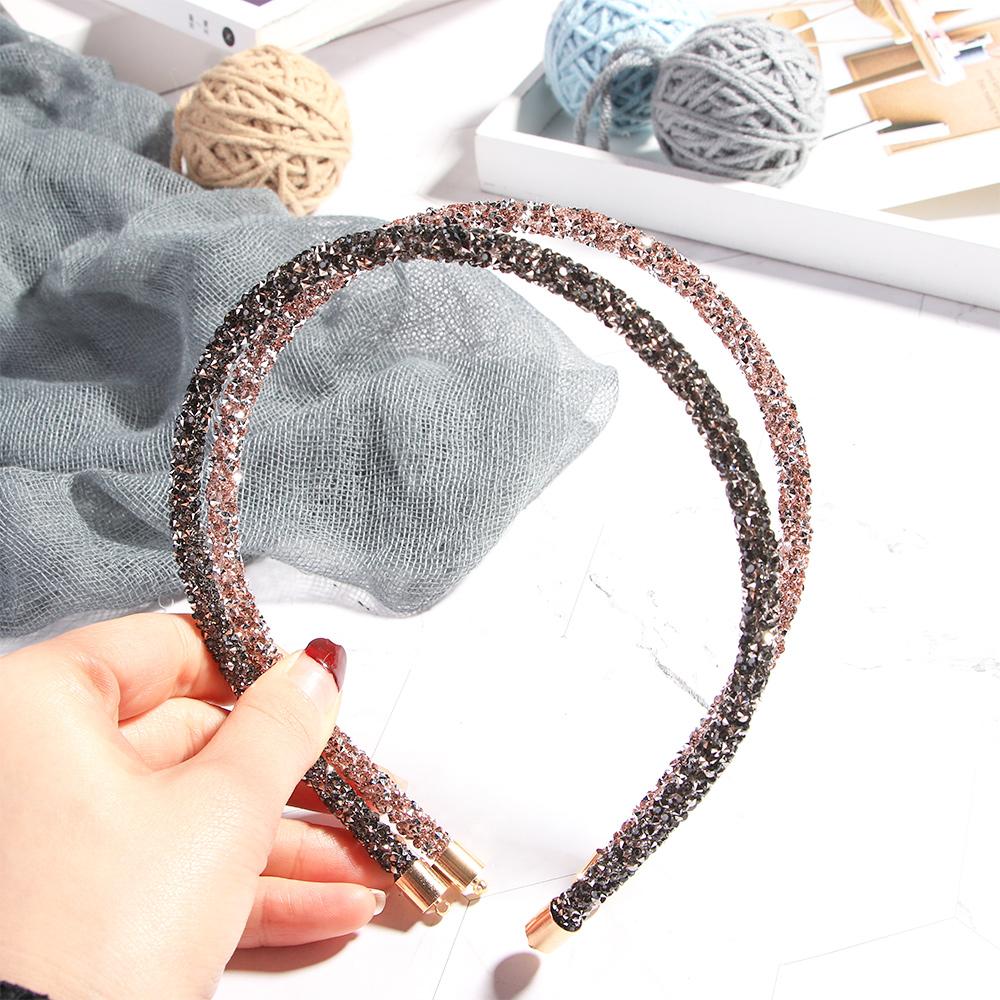 Мода Корея Кристалл Аксессуары для волос Головной убор Стразы Повязка на голову Ободок Ободок Бусины Безель