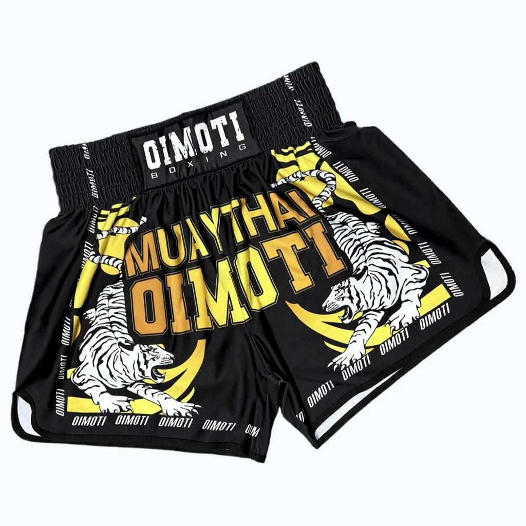 White Twin Tiger Muay Thai Kickboxing Boxing MMA UFC Casual Shorts Gym Sport Unisex Men Women Workout Quick Dry Print Elastic High Waist Training