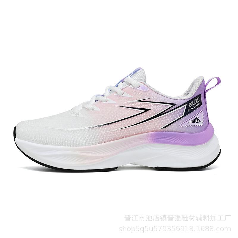 Lightweight sports breathable non-slip mesh shoes soft sole fly-woven couple shock-absorbing casual trendy shoes running shoes