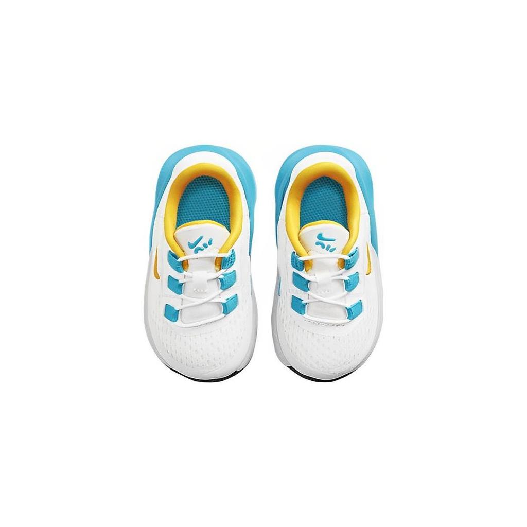Nike Air Max 270 GO TD Diffused Blue Детские кроссовки White Summit-White Blue-Lightning DV1970-100