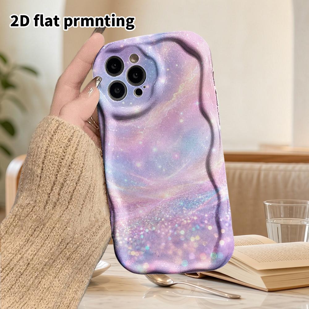 Phone case: 2D flat design suitable for iPhone 18 17 16 15 14 13 Pro protective case, couple style, dreamy sky, Christmas and Halloween gifts