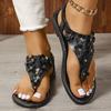 Модные женские сандалии плоские сандалии для летней обуви женские 2024 бохо стиль летние сандалии женские повседневные шлепанцы женская обувь