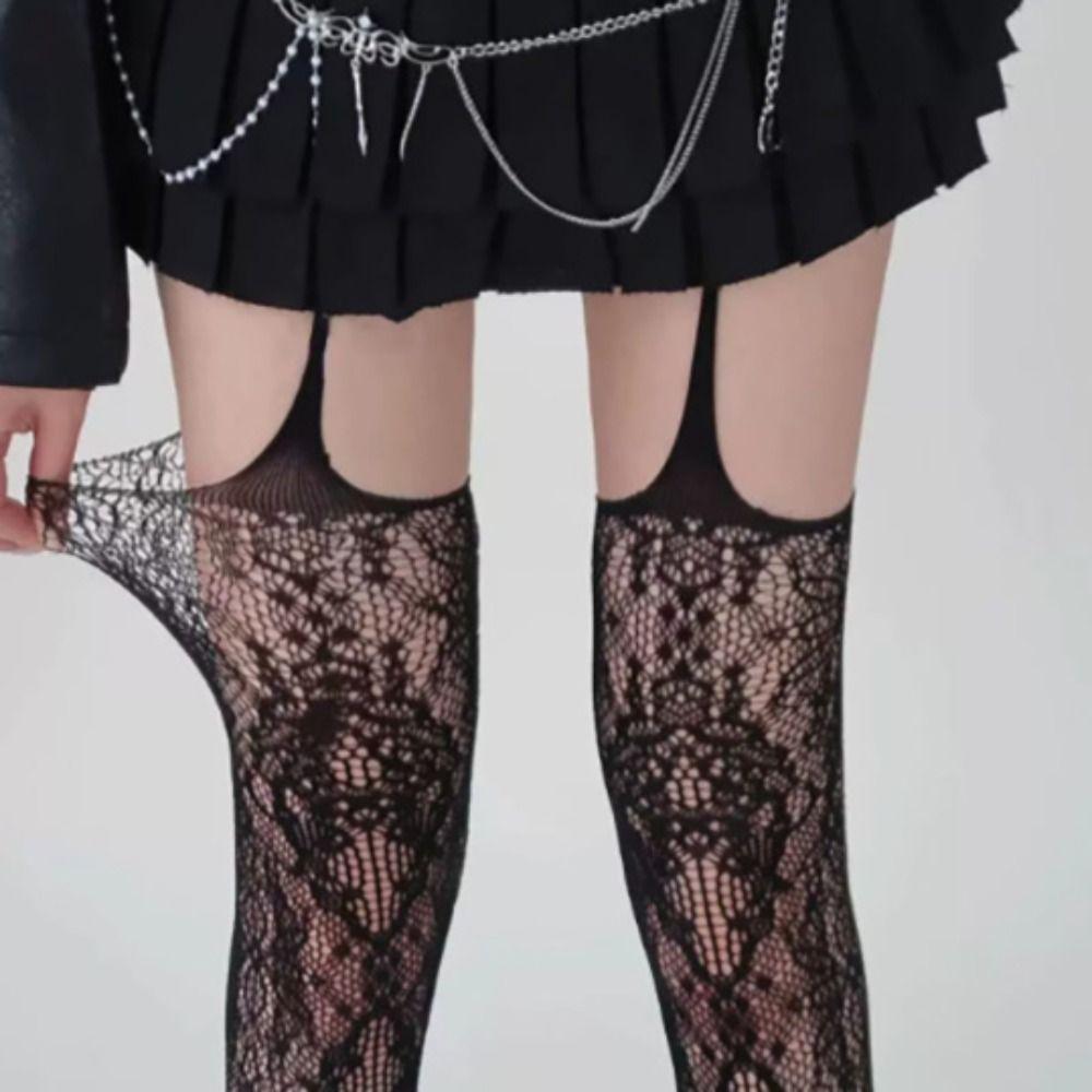 Hollow Out Flower Pattern Net Socks Jacquard Small Flowe Hollowed Out Pantyhose Summer Season