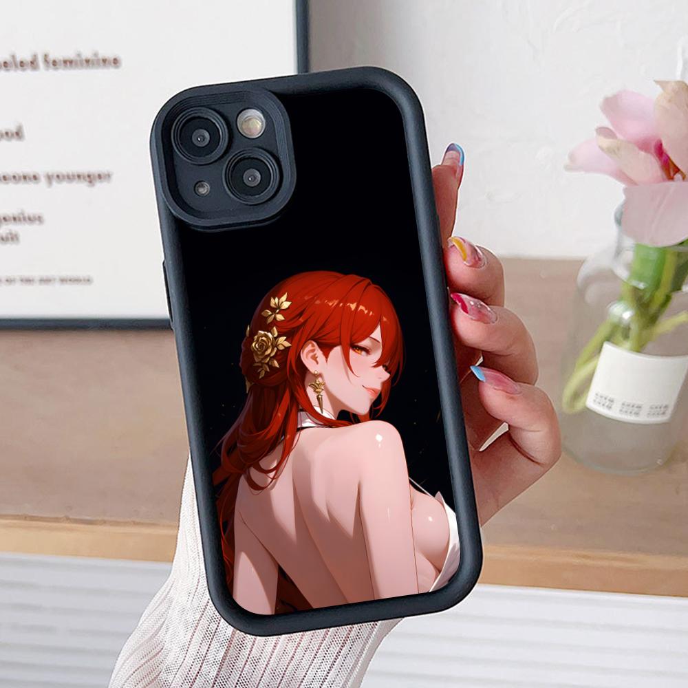 HSR Himeko Thicken TPU Mobile Phone Case for iPhone 17 16 15 14 13 12 11 Air Pro Max Plus Colorful Cover