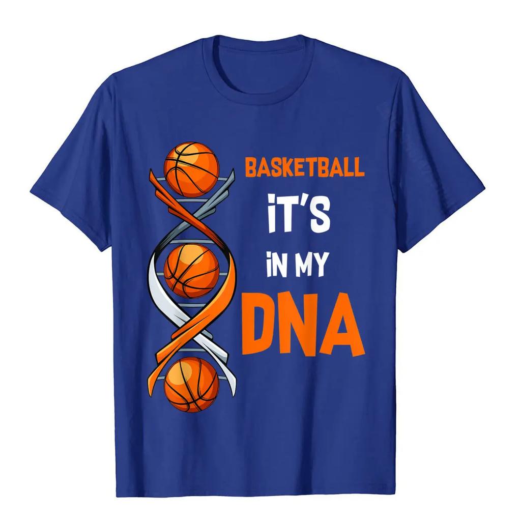 Basketball It's In My DNA Funny Player Team Sport T-Shirt Tshirts Tops Tees For Men Fitted Cotton Summer T Shirt Streetwear