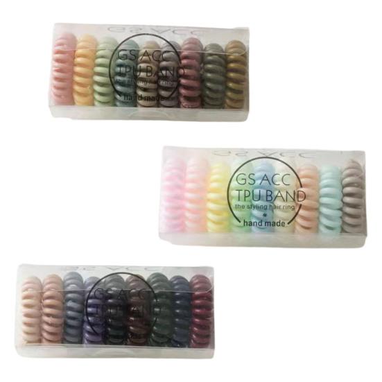 9 шт. ярких цветов, против падения, тугая резинка для волос, резиновая телефонная спираль, эластичные резинки для волос, аксессуары для волос