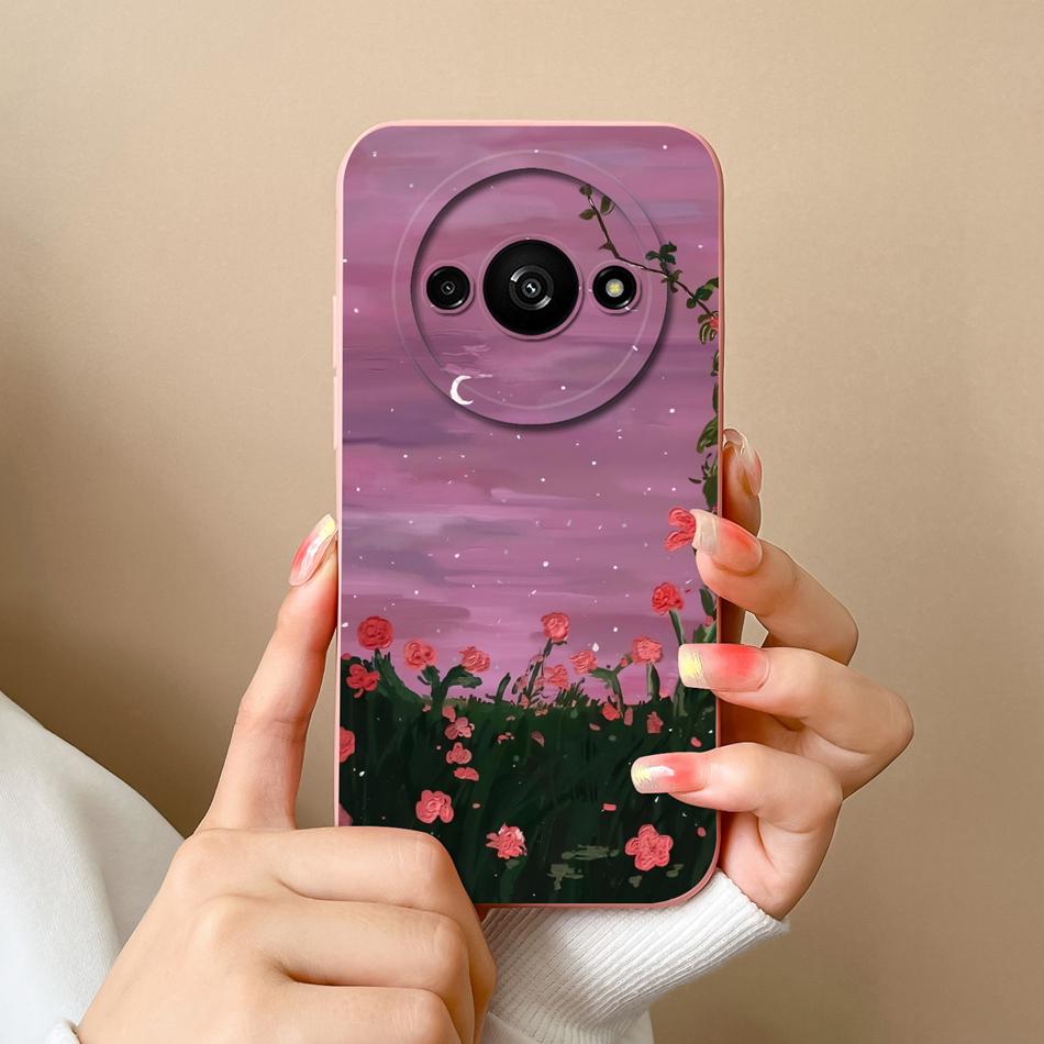 Милый чехол с котиками для Redmi A3 A3X, новый дизайн, защита камеры, мягкий жидкий силикон, высококачественная задняя крышка