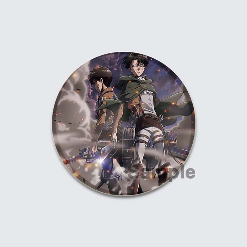 32/44/58 мм аниме-броши Атака титанов Мультфильм Армин Арлерт/Эрен Йегер Значки на лацкан Значок на рюкзак Ювелирные изделия Коллекции фанатов Подарки