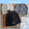 Color Trendy Solid High Top Wool Hat Letter Pattern Youth Streetwear Cold Season