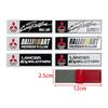 Алюминий для Mitsubishi Lancer EX Outlander Pajero ASX Eclipse Cross Ralliart EVO Grandis Наклейка на автомобиль Боковой значок Наклейка на багажник