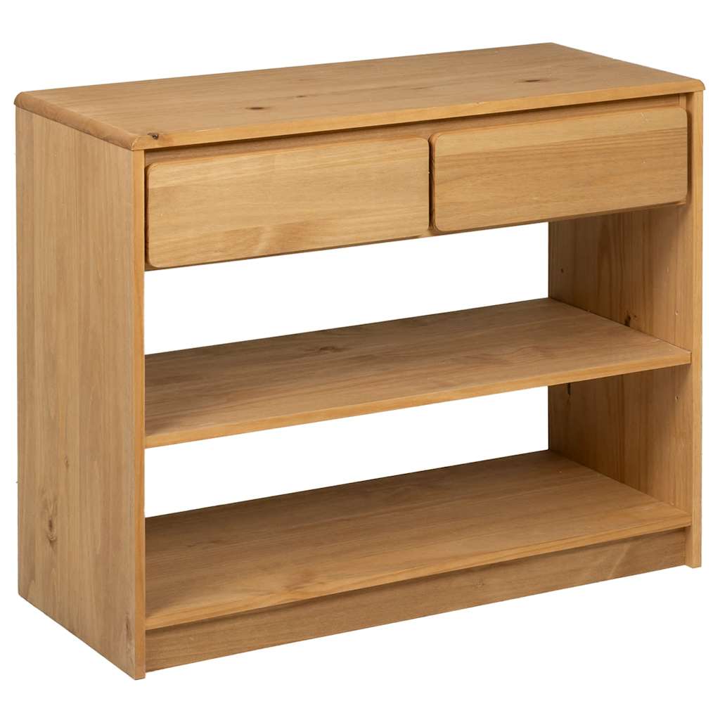 SAUDA Console Table Oak Effect 89.5 x 36.5 x 73 cm Solid Pine Wood