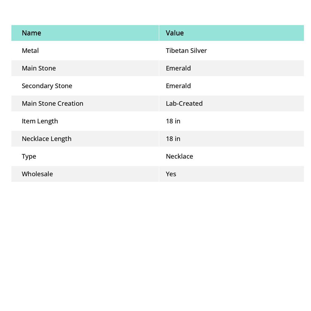 Kashmir Ruby,Emerald(Simulated) Gemstone Handmade Gift Necklace 18" H8z46