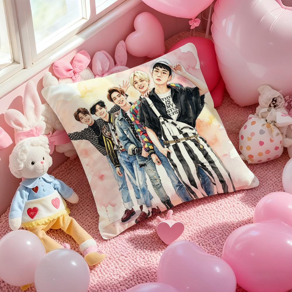 Kpop SSSSHINeeSS Cushion Cover Pattern Printed Pillowcase for Living Room Sofa Cushion Cover Bedroom Decor