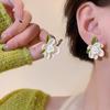 Temperament Gardenia Earrings Ladies Girls Students Earrings Romantic Flower Earrings Studs Dresses Accessories