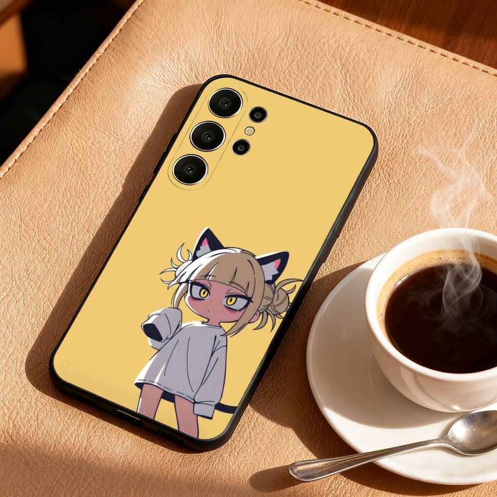 Чехол для телефона My Hero Anime H-Химико Тога для Samsung S26, S25, S24, S21, S22, S23, S30, Ultra, S20, FE, Lite, 10, 9, Черный чехол