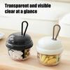 Mini Pill Storage Box with 4 Compartments Clear Visible Portable Travel Pill Case Medication Dispenser Capsule Pill Organizer Container