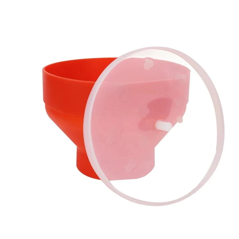 Ведро для попкорна «сделай сам», силиконовая красная микроволновая печь, складная машина для попкорна с крышкой, блюдо для чипсов, фруктовое блюдо, кухонные легкие инструменты