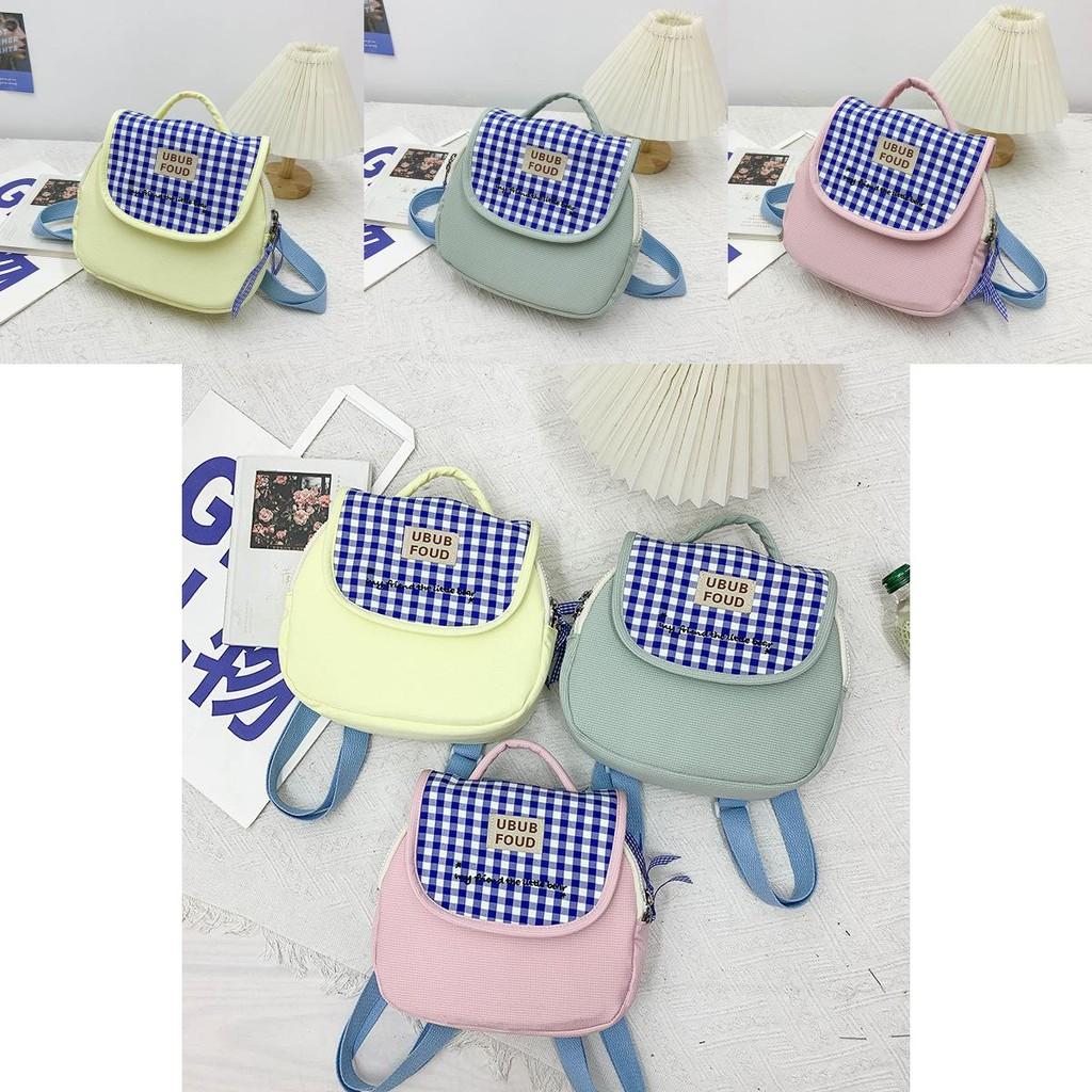 Attractive Checked Design Kids Backpack For School And Outdoor Activities Lightweight