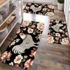 1Pcs Anti Fatigue Kitchen Rugs, Floral and Rooster Print Waterproof Non-Slip Thick Cushioned Kitchen Mat Heavy Duty Comfort Standing Mat for Kitchen