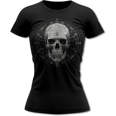 Футболка женская готическая Bands and Bones Skull Circle 2