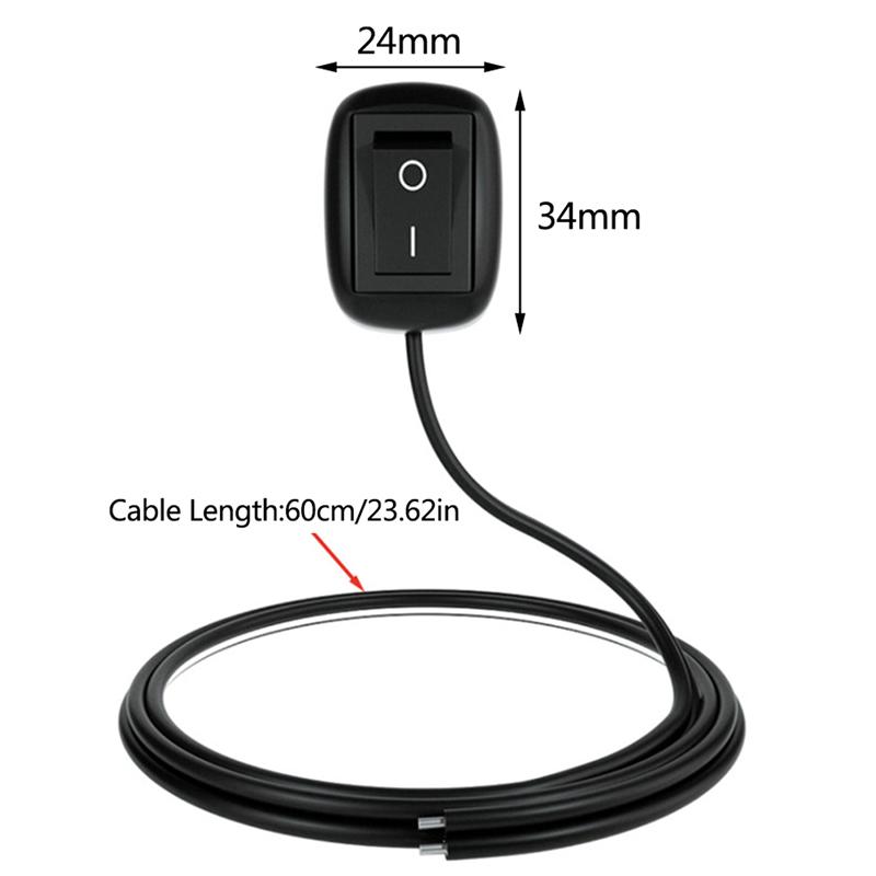 Black Paste Type Switch Car Rocker Switch ON/OFF Surface Mount DC 12V Push Button Switch LED Light Strip Switch 12V/10A Battery Switches5