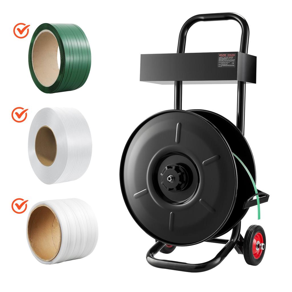 VEVOR Banding Strapping Cart, Fit for PET / PP / Polyester Strapping Coils with 20.3 cm Core Size