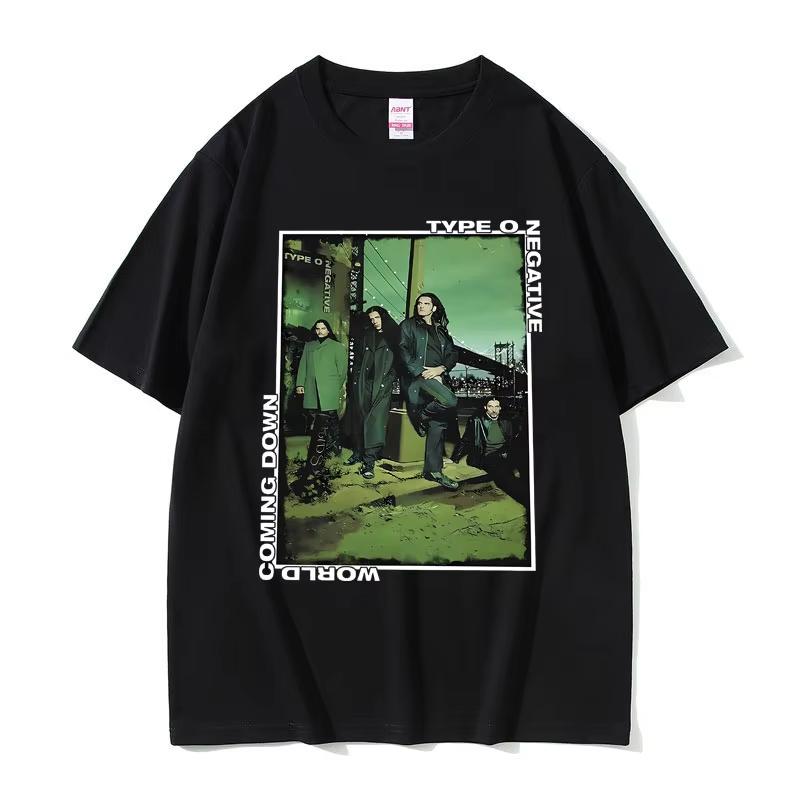 Rock Band Type O Negative Everything Dies World Coming Down Summer Fun Принты Футболки Мужские Готическая Футболка Мужская Оверсайз Футболки