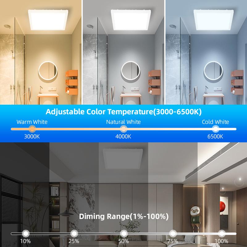 Светодиодные потолочные светильники с регулируемой яркостью, современные панельные светильники с подсветкой, пульт дистанционного управления, 220 В, потолочный светильник для домашнего освещения