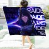 Raiden Shogun Genshin Impact Microfiber Blanket Quick Drying Beach Towels Oversized Printing Super Absorbent Pool Towel Blanket