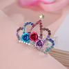 Hairclip Rose Flower Crystal Rhinestone Hair Jewelry Crown Hairpin Hair Comb For Girls Kids Gift