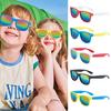 Детские солнцезащитные очки унисекс с градиентными цветными линзами, анти-УФ-блокировка, защита от солнечного света, ясное зрение, реквизит для фотосессии, уличные детские очки