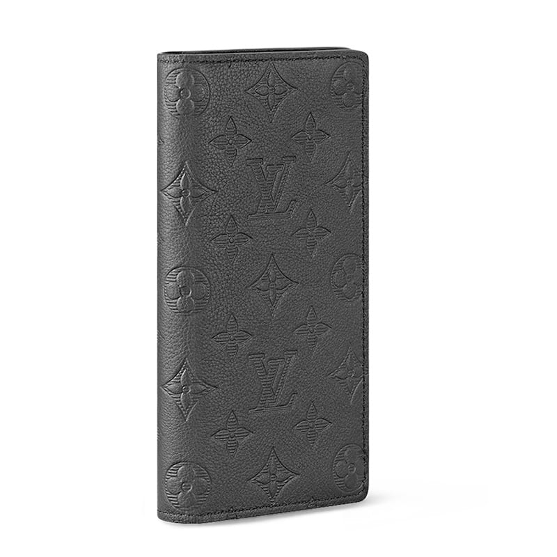 Louis Vuitton Мужской кошелек Brazza из коровьей кожи, черный, M62900