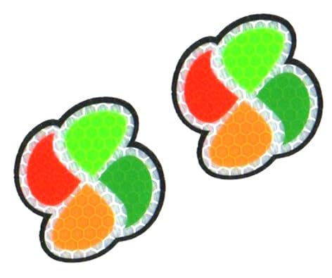 Small Elderly Mark Reflective Sticker 5x4.5cm