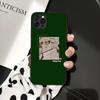 Зеленый эстетический чехол для телефона iPhone 13 11 8 7 6 6S Plus 7 8 plus X XS MAX 5S XR 12 Pro max se 2020 Funda Cover