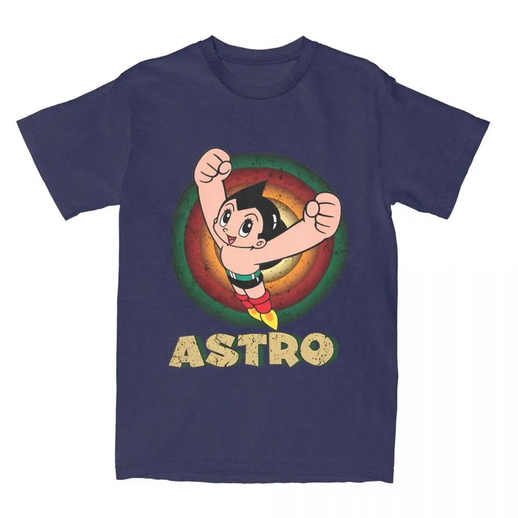 Новое поступление Мужская классическая мультяшная футболка Astro Boy Одежда Япония Манга Могучий Атом Астробой Футболка Одежда Футболка