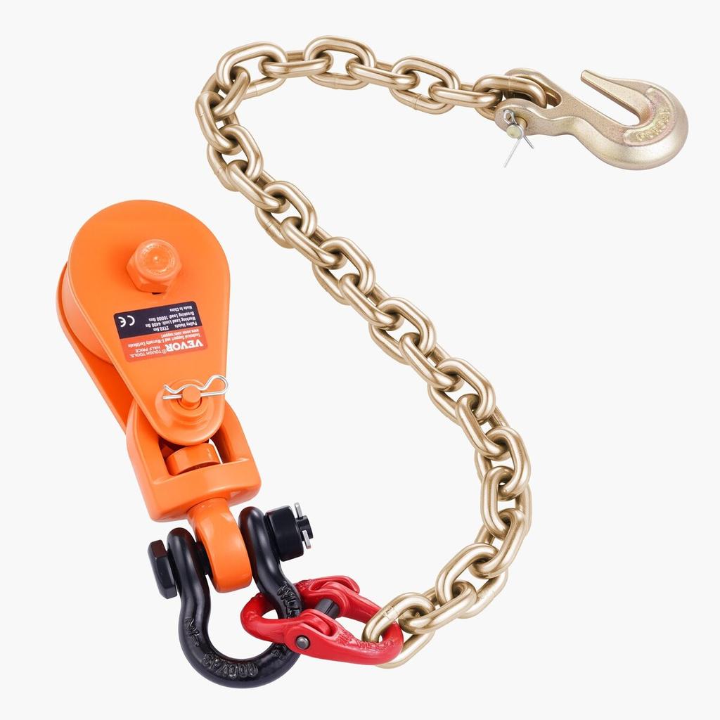 2 Ton Snatch Block Chain Flatbed Tow Truck Rollback Car Carrier Cable