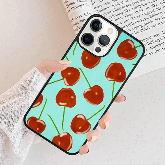 Чехол для телефона Летние фрукты Красная вишня Для iPhone 17 Air 15 16e Чехол 11 13 14 Pro Max 12 Plus Max Fundas