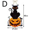 New Halloween Pumpkin Hanging Sign Spooky Witch Bat Trick or Treat Banners Front Door Decor Party Decorations