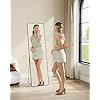 SONGMICS Full Length Mirror, 160 x 50 cm, Rectangle Full Body Mirror with Stand, Aluminium Alloy Frame Floor Mirror, Tempered Glass, for Bedroom