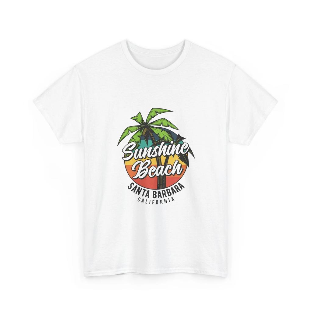 Футболка Sunshine Beach Санта-Барбара | Футболка с пальмой на закате, Тропическая рубашка