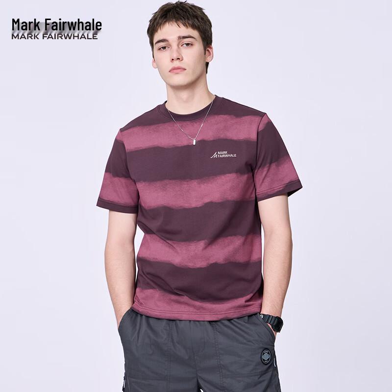 Mark Fairwhale Men's Tie-Dye Stripe Short Sleeve T-shirt
