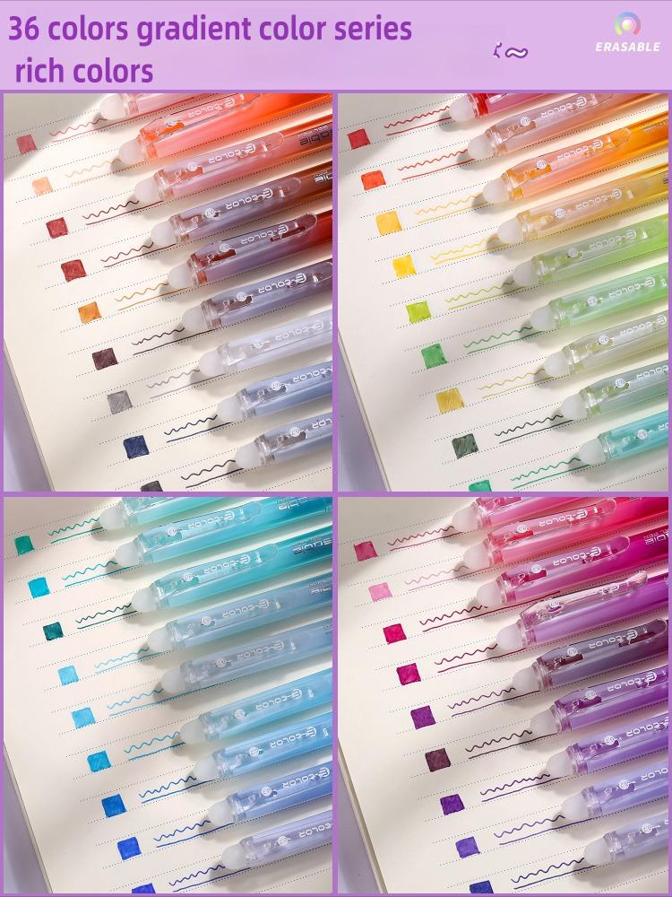 SHANDS 36/12 Цветов Нажимаемые Стираемые Гелевые Ручки 0.7 мм для Детей Рисования Набросков Быстросохнущие Школьные Офисные Принадлежности Канцелярские Товары