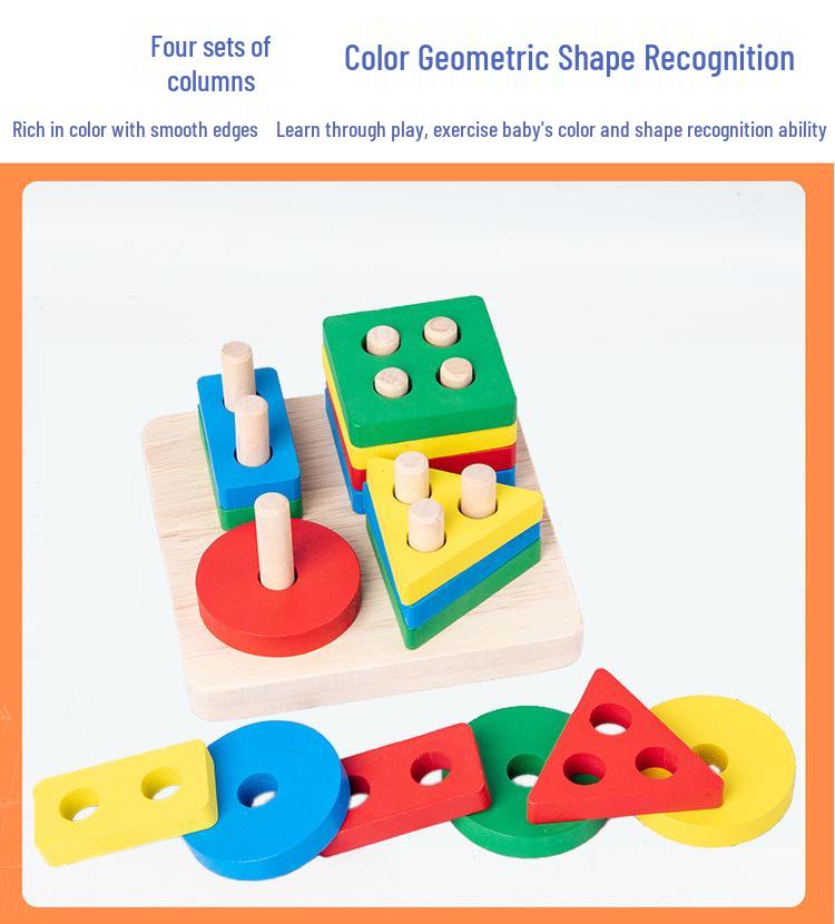 Монтессори Игрушки для раннего развития для возраста 0-3 года: Лабиринт с бусинами, Нанизывание бусин, Складывание блоков, Перфорированная доска, Скручивающийся червячок и Образовательное музыкальное пианино