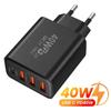 40W 4 Ports USB Type C Charger Quick Charge 3.0 EU Plug Fast Charging For IPhone Samsung Xiaomi Mobile Phone PD Charge Adapter