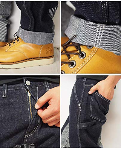 Kojima Jeans KOJIMA GENES Штаны-комбинезон обезьяны для художника, Джинсы/Деним/Сделано в Японии/Мужские/RNB-1081A-Индиго Гикори-36